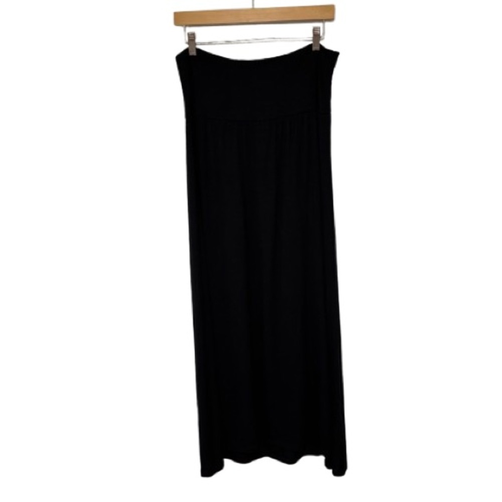 POPANA Black Thick Band Maxi Skirt Size L